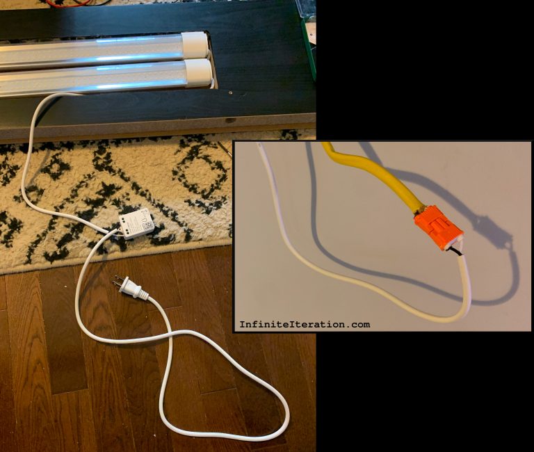 Light wiring including a relay and luminaire disconnect